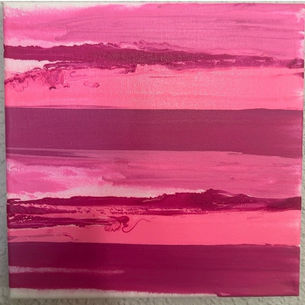 Abstract Pink Canvas Art